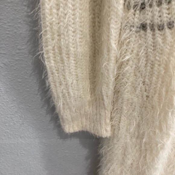❄️Keep Cozy!❄️ New Anthropologie Boho Wool Alpaca Eyelash Cozy Sweater Dress - Picture 4 of 13